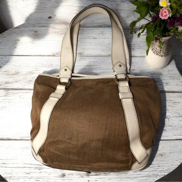 CELINE Handbag Leather Canvas w/ original Dustbag - Picture 4 of 14